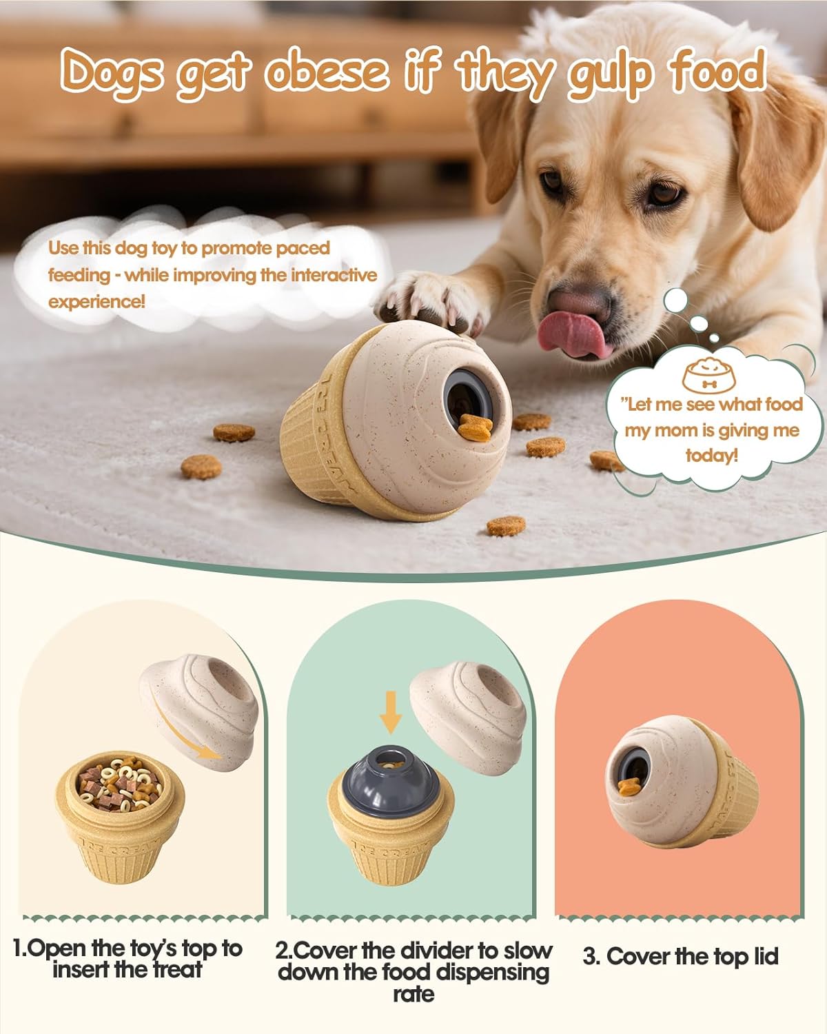 Dog Frozen Treat Toy, Long-Lasting Interactive Dog Toys to Keep Them Busy, Fillable & Freezable Birthday Gifts, Enrichment Toys for Puppy