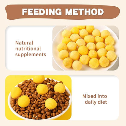 Freeze Dried Cat and Dog Treats, Limited Ingredient Quail Egg Yolk Healthy Tasty Snacks for Training (4.6 Ounce)