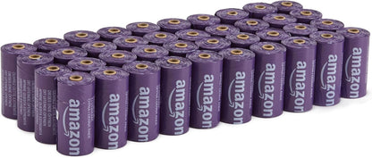 Amazon Basics Premium Dog Poop Bags, 600 Count, Enhanced Leakproof, Premium Lavender Scented