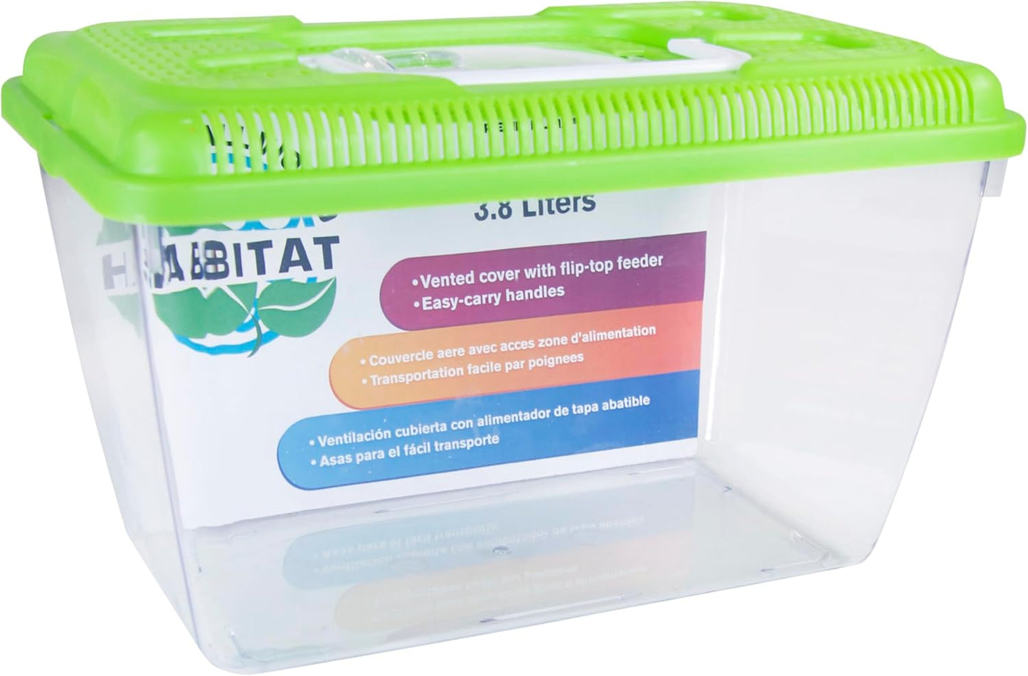 Penn-Plax Small World Habitat – Portable Clear and Transparent Plastic Tank – Excellent for Small Critters and Creatures – Easy to Clean & Handle – 1 Gallon, 10"L x 5.43"W x 6.26"H