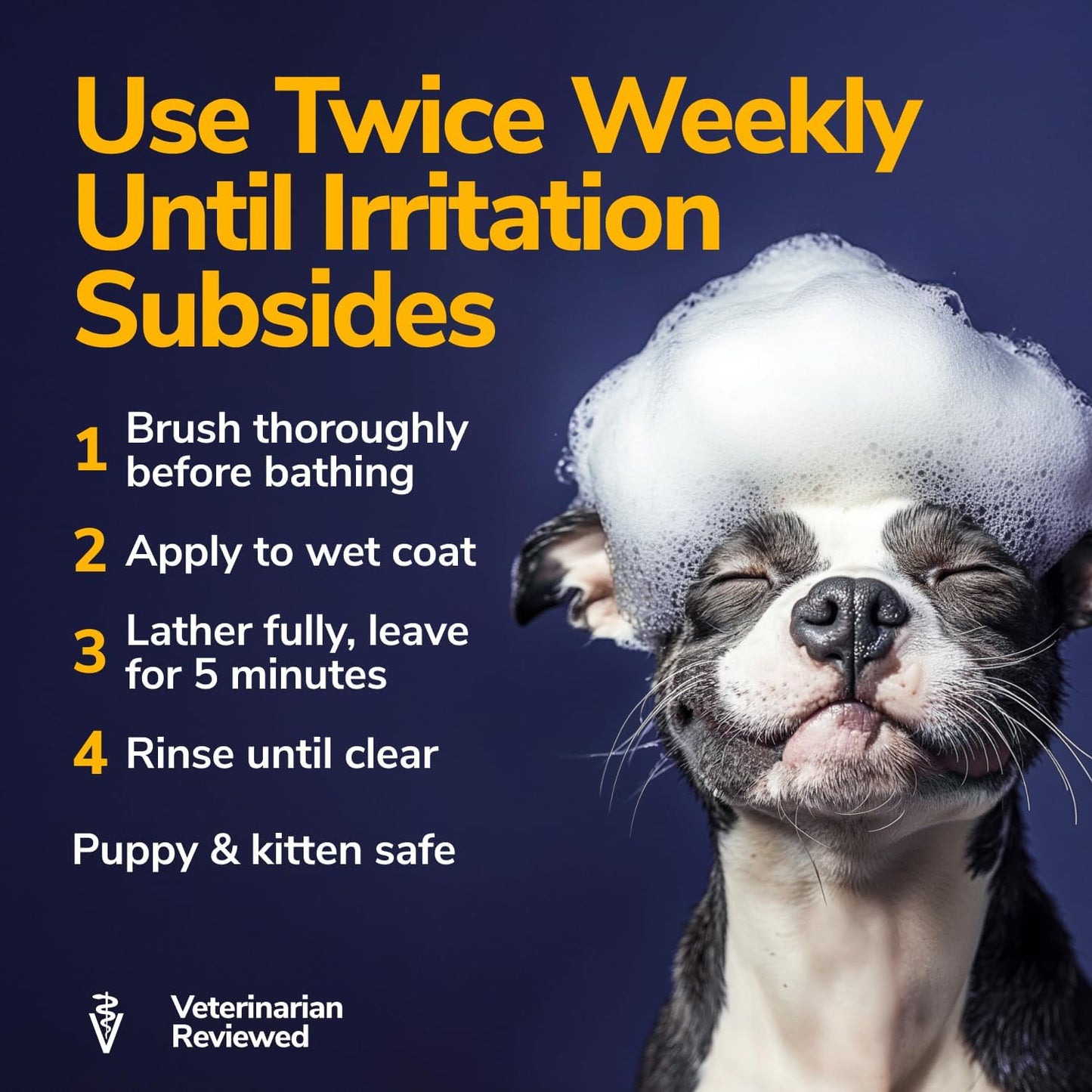 Medicated Dog Shampoo for Itchy Skin Relief - Yeast Infection Treatment for Dogs & Dog Allergy Relief Hot Spot Treatment - Hydrocortisone Antifungal Shampoo (16 oz)