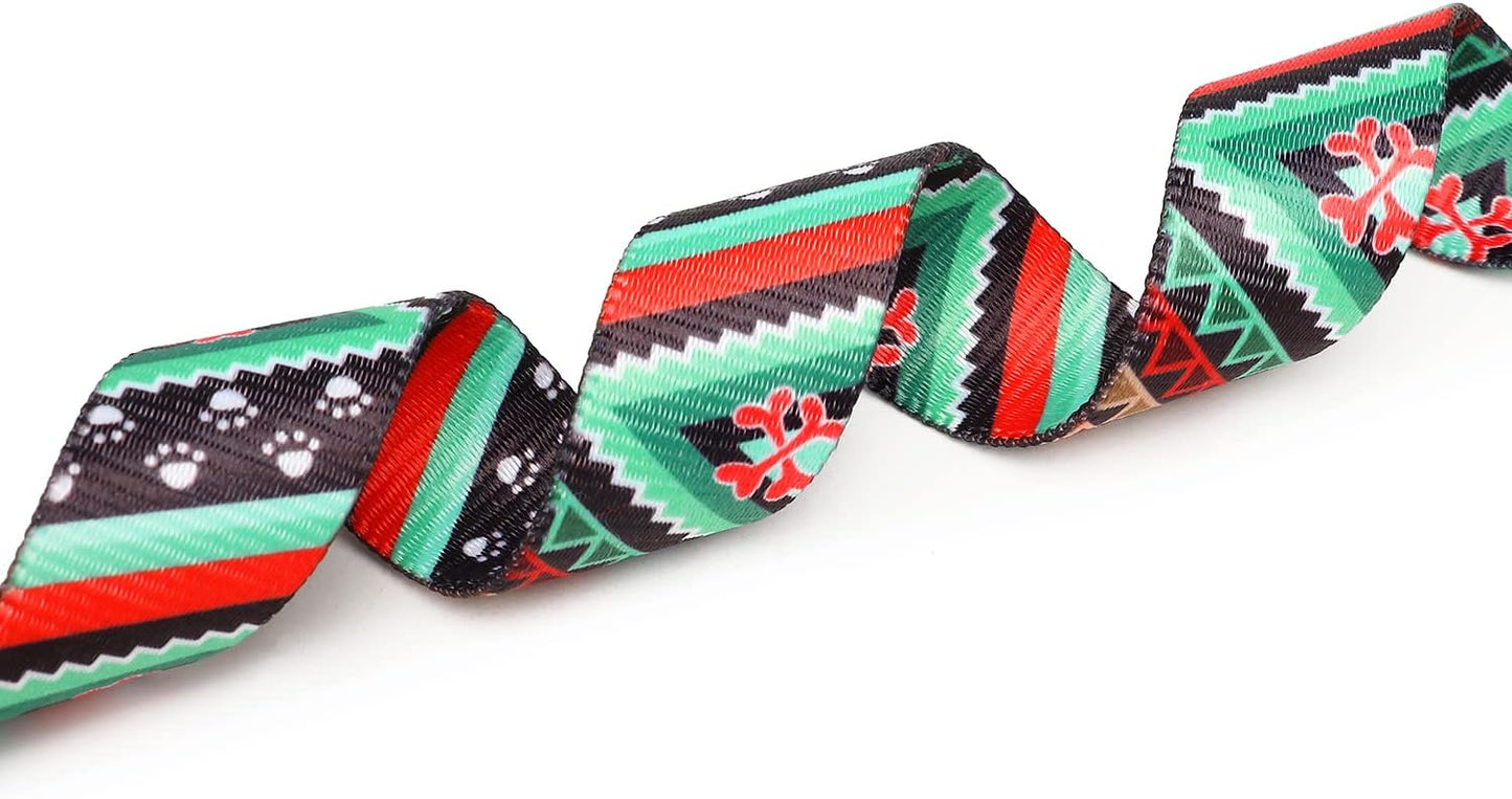 Mercano Adjustable Dog Collar - Special Design Patterns, Soft Nylon Comfortable Durable Pet Collar for Small Medium Large Dogs (XS, Ethnic Green)