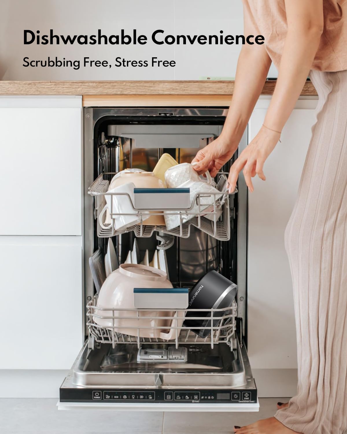 Homerunpet Double Wall Stainless Steel Dog Bowls, Non-Slip Base, Dishwasher Safe, Durable Pet Food & Water Bowl for Dogs & Cats(32oz, Black)