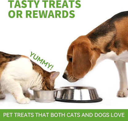 OPET Freeze Dried Cat & Dog Treats,Single Ingredient High Protein Grain Free Crunchy Cat Treats,Healthy Training Treats (Pack of 10, Chicken & Duck)