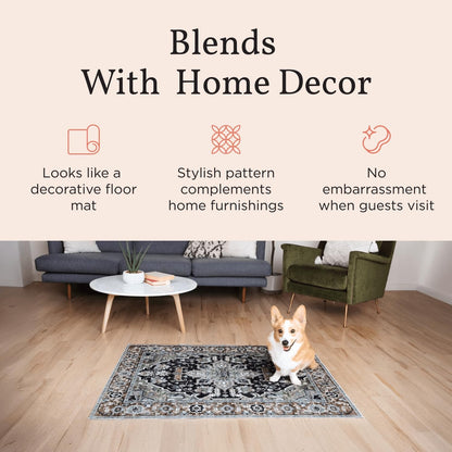 LOVEWAG Washable Dog Pee Pads, 24" x 16", Waterproof, Non-Slip, Super Absorbent, Reusable Machine-Washable, 2-Pack (Caramel Creme)