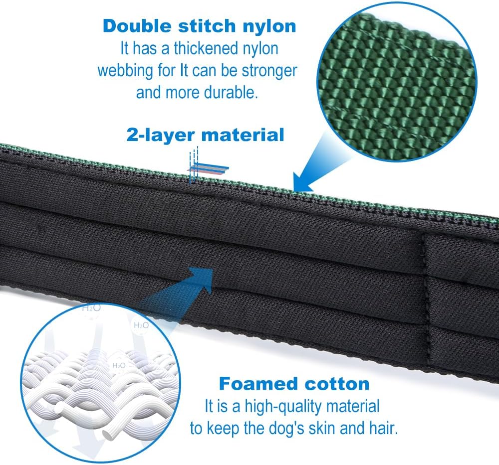 TSPRO Tactical Dog Collar 1.25 Inch Wide Thick Dog Collars with Heavy Duty Metal Buckle, Durable, Strong, Adjustable for Small Dogs (Purple S)