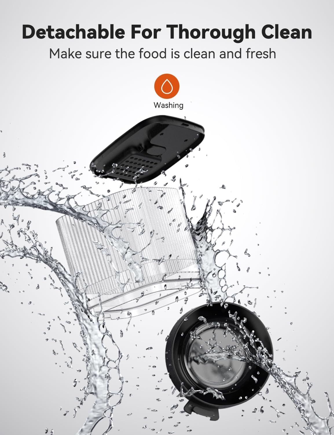 WOPET Automatic Cat Feeder, WiFi Automatic Dog Feeder with APP Control for Slow Feeding, Cat Food Dispenser with 10S Voice Record, Up to 10 Meals Per Day for Cats and Dogs