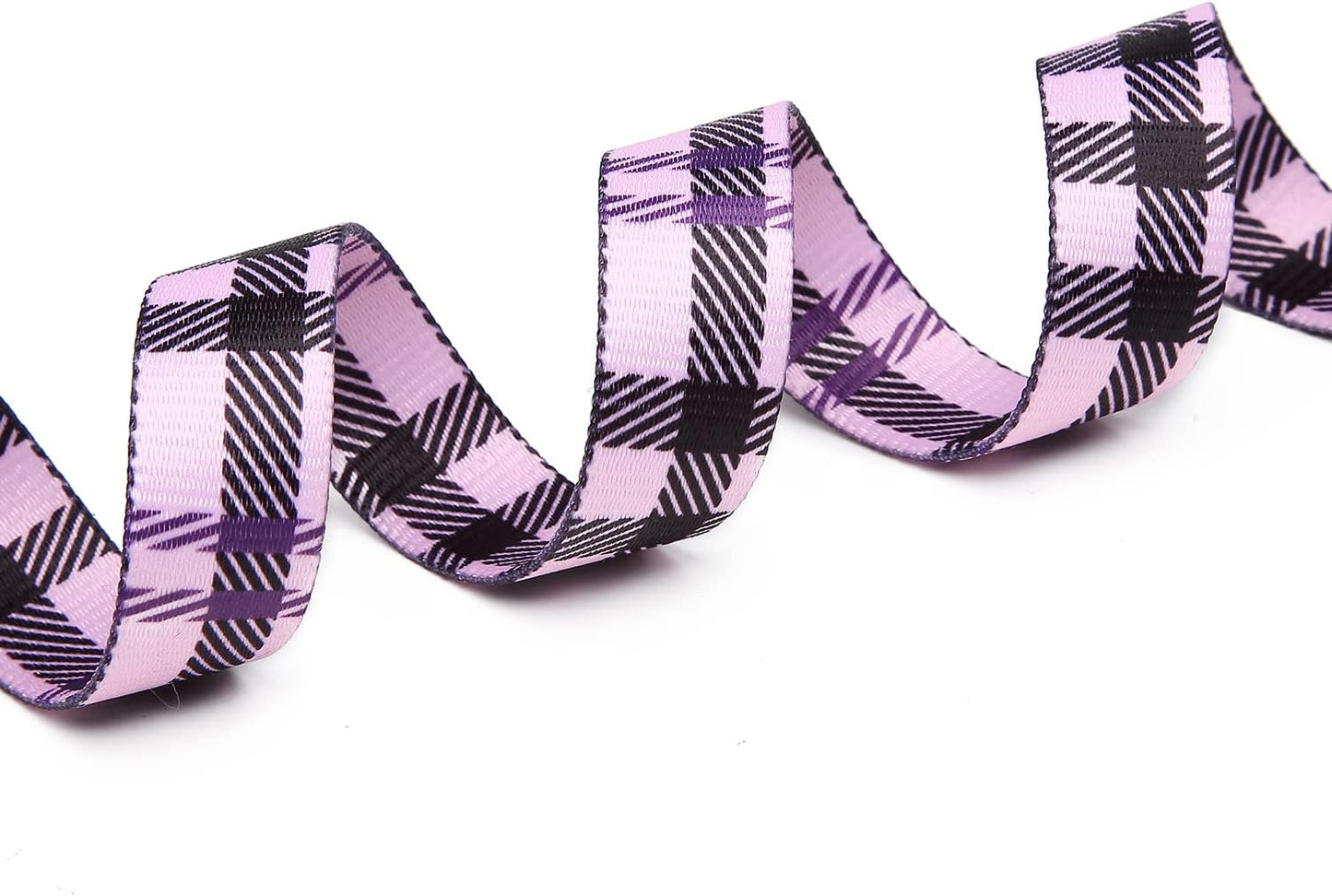 Mercano Adjustable Dog Collar - Special Design Patterns, Soft Nylon Comfortable Durable Pet Collar for Small Medium Large Dogs (L, Purple Plaid)