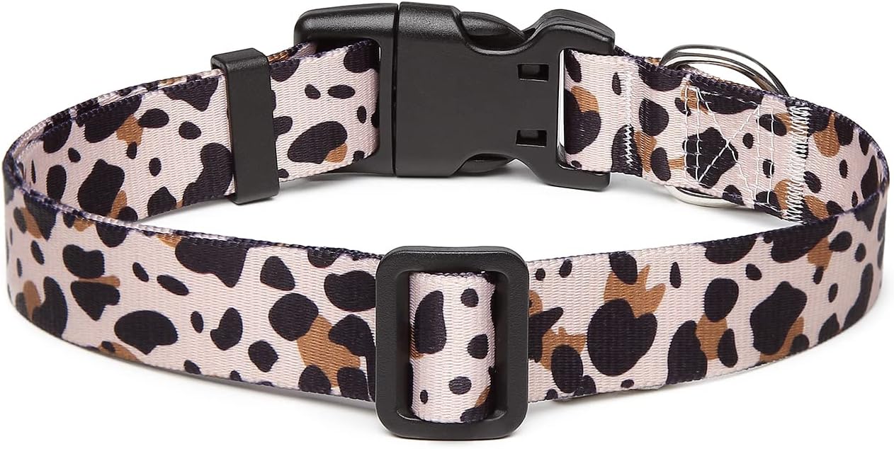 Mercano Adjustable Dog Collar - Special Design Patterns, Soft Nylon Comfortable Sturdy Pet Collar for Small Medium Large Dogs (XS, Leopard)