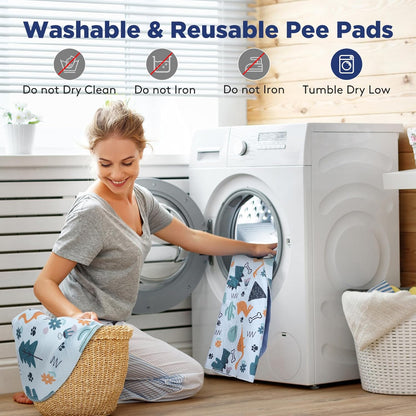 Washable Pee Pads for Dogs, Extra Large 60"x48" Super Absorbent Reusable Training Dog Pads, 100% Waterproof Non-Slip Dog Pee Pads Whelping Pads Dog Playpen Pads Extra Dog Pads Dog Mat Pet Pads