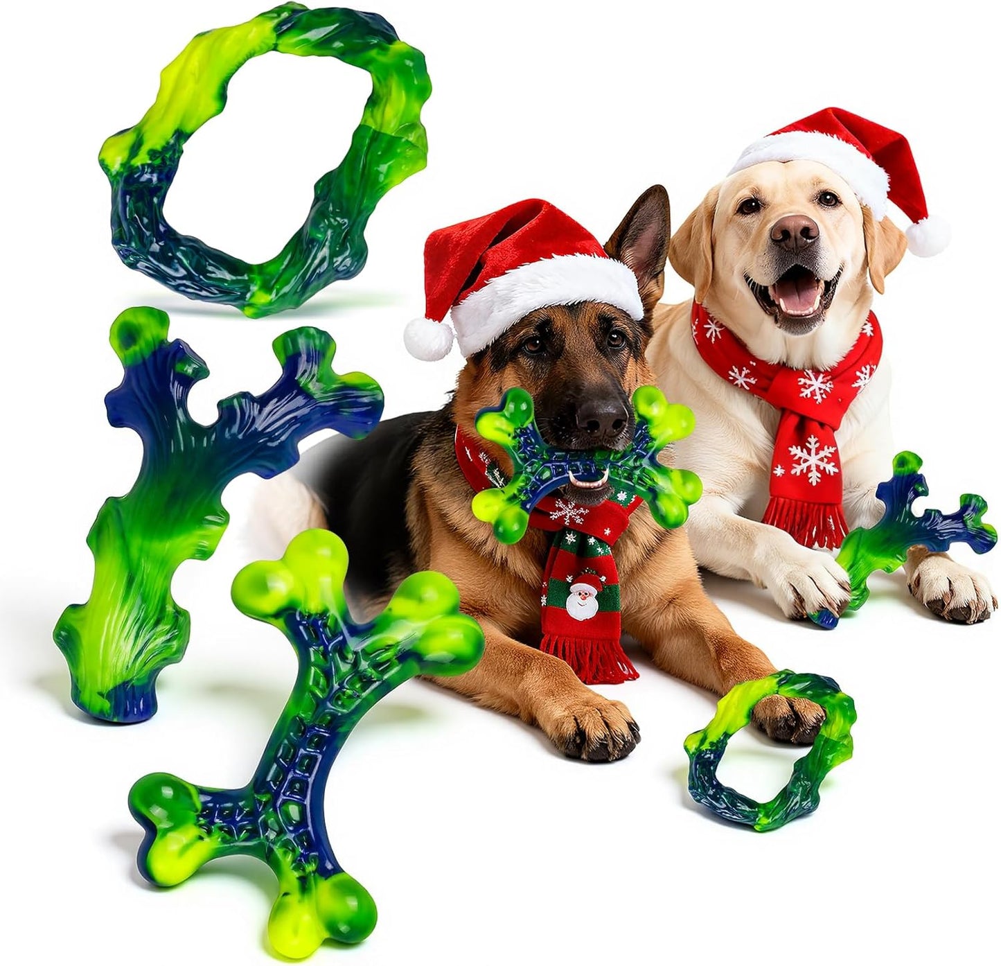 6-Pack Indestructible Dog Toys for Large Breed: Dog Toys for Aggressive Chewers, Durable Nylon Bone for Large Dogs, Dog, Peanut Butter Flavor