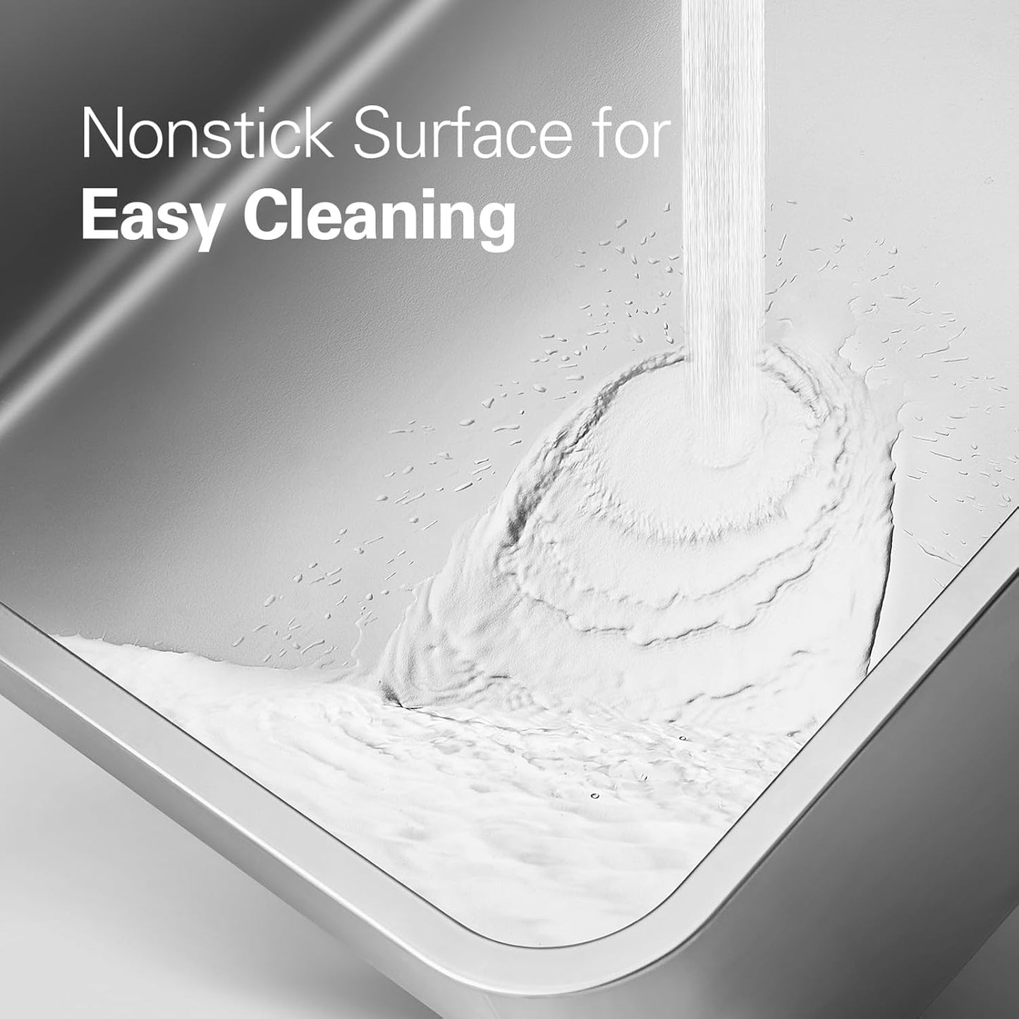 Zarler Stainless Steel Litter Box with Lid, 8” Deep Extra Large Cat Litter Boxes, XL Metal Litter Box for Big Cats with High Sided, Grey (Non-Sticky, Easy to Clean, Anti-Urine Leakage)