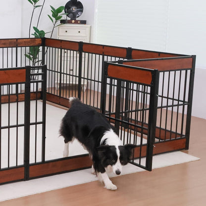 Dog Playpen, 35.4" Height Dog Pen Indoor, Heavy Duty, Safe and Sturdy, Furniture Style Puppy Pen