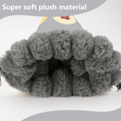 Wontee Bird Nest House Winter Warm Hanging Hammock Bird Bed Snuggle Hut for Parakeets Budgies Caique Conures Cockatiels (Large, Grey)