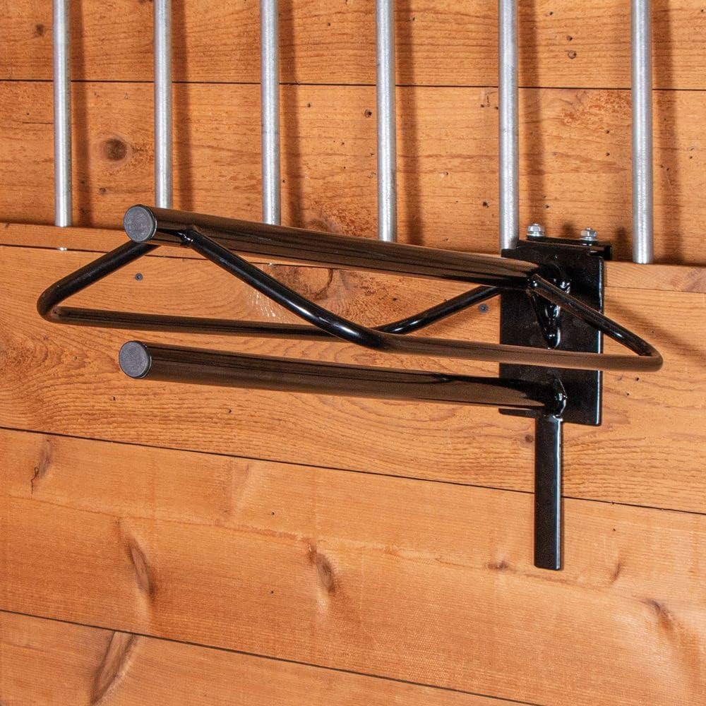 Saddle Rack with Pad Bar for Horse Enthusiast | Heavy-Duty Saddle Rack Wall Mount | Western & English Saddle Rack | Keeps Tack Organized