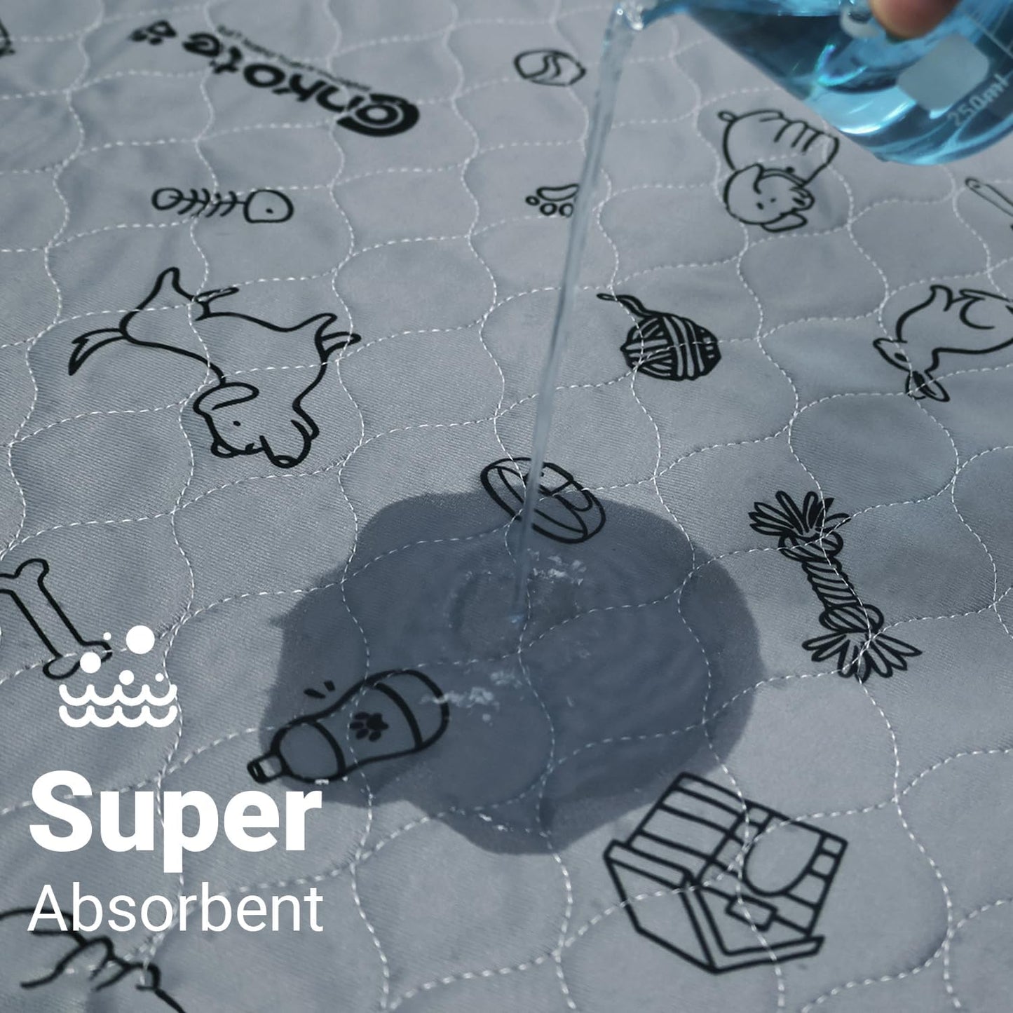 Conkote 72"x72" Washable Pee Pads for Dog Extra Large, Reusable Pee Pads Thick and Heavy Absorbency, Dog Playpen Mat Waterproof Puppy Training Pads for Playpen, Crate, Floor, Bed, Sofa, 1 Pack