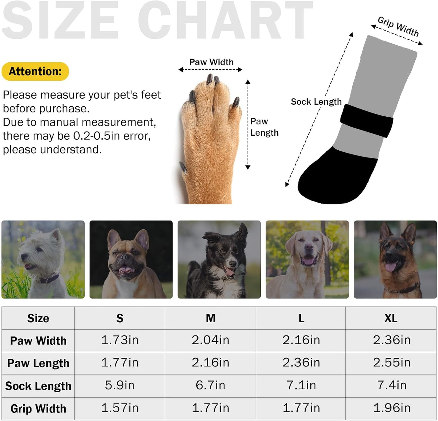 SCENEREAL Anti Slip Dog Boots & Paw Protectors for Hardwood Floor, Extended Dog Socks to Prevent Licking Paws, Waterproof Pet Snow Rain Shoe for Winter Medium Senior Dogs, Pink M