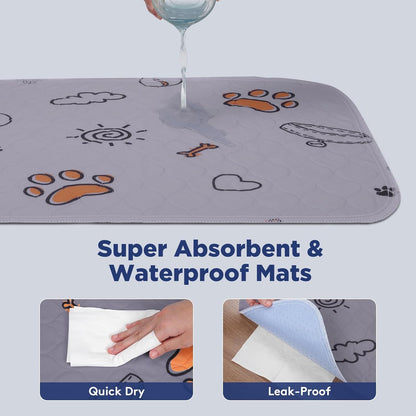 Washable Pee Pads for Dogs, Extra Large 60"x48" Super Absorbent Reusable Training Dog Pads, 100% Waterproof Non-Slip Dog Pee Pads Whelping Pads Dog Playpen Pads Extra Dog Pads Large Dog Mat Giant Pads