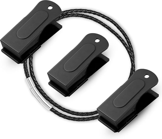 Black Dog Clicker with Necklace (3 Pack) - Clickers for Pet Training - Dog Training & Behavior Aids Easy to Carry with You Anywhere - Teach Your Dog Tricks or Reward His Behavior