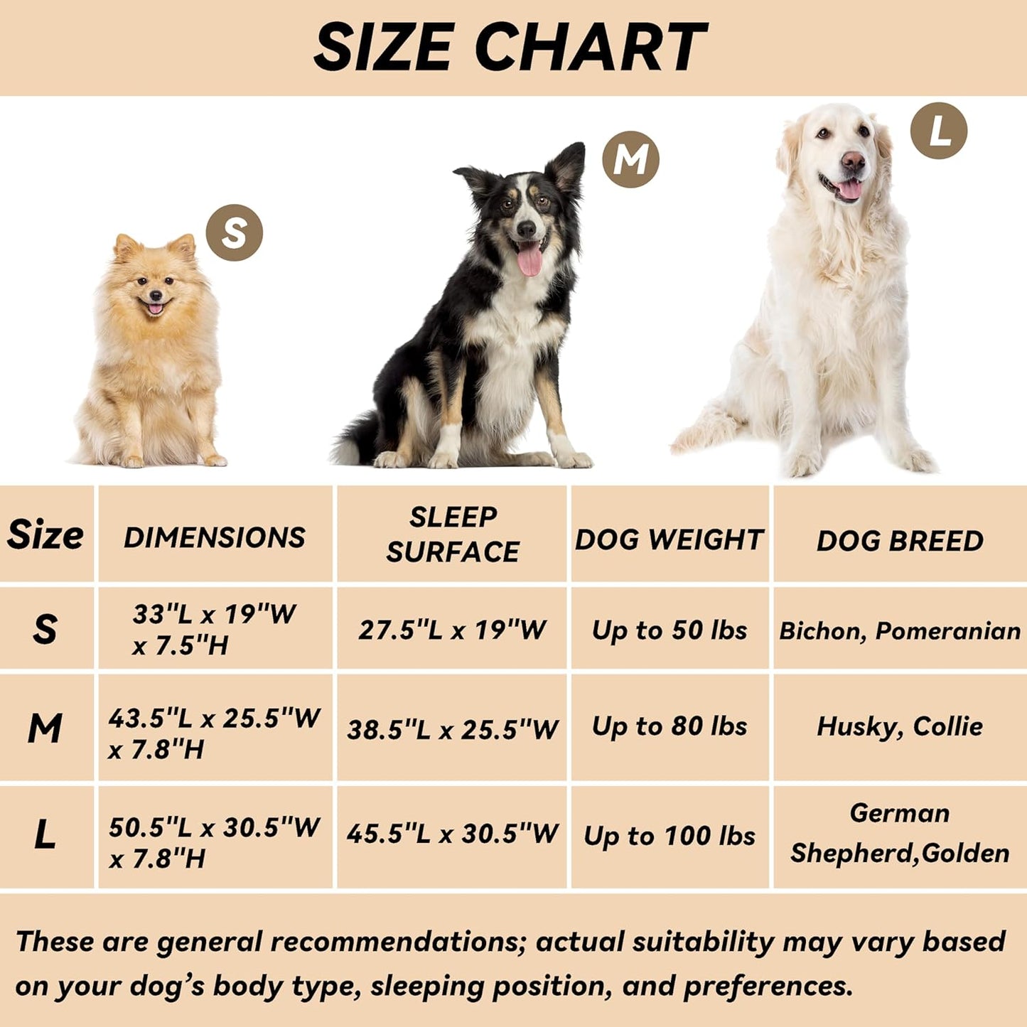 PHYEX Raised Pet Cot for Small Pets, Elevated Dog Bed with Breathable Mesh, Sturdy Steel Frame for Indoor & Outdoor Use, Non-Slip Design, Easy Clean, 33-Inch Brown