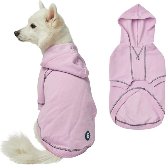 Blueberry Pet Essentials Dog Hoodie – 22 inch, Cotton‑Blend Sweatshirt with Hood, Pink Lilac, Machine‑Washable Small‑Dog Jersey