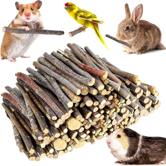 900g/2lb Small Apple Sticks Animals Molar Wood Treats Toys for Rabbits Chinchillas Guinea Pig Hamster Gerbil Parrot Bunny and Small Animals Chew Stick Toys Treats