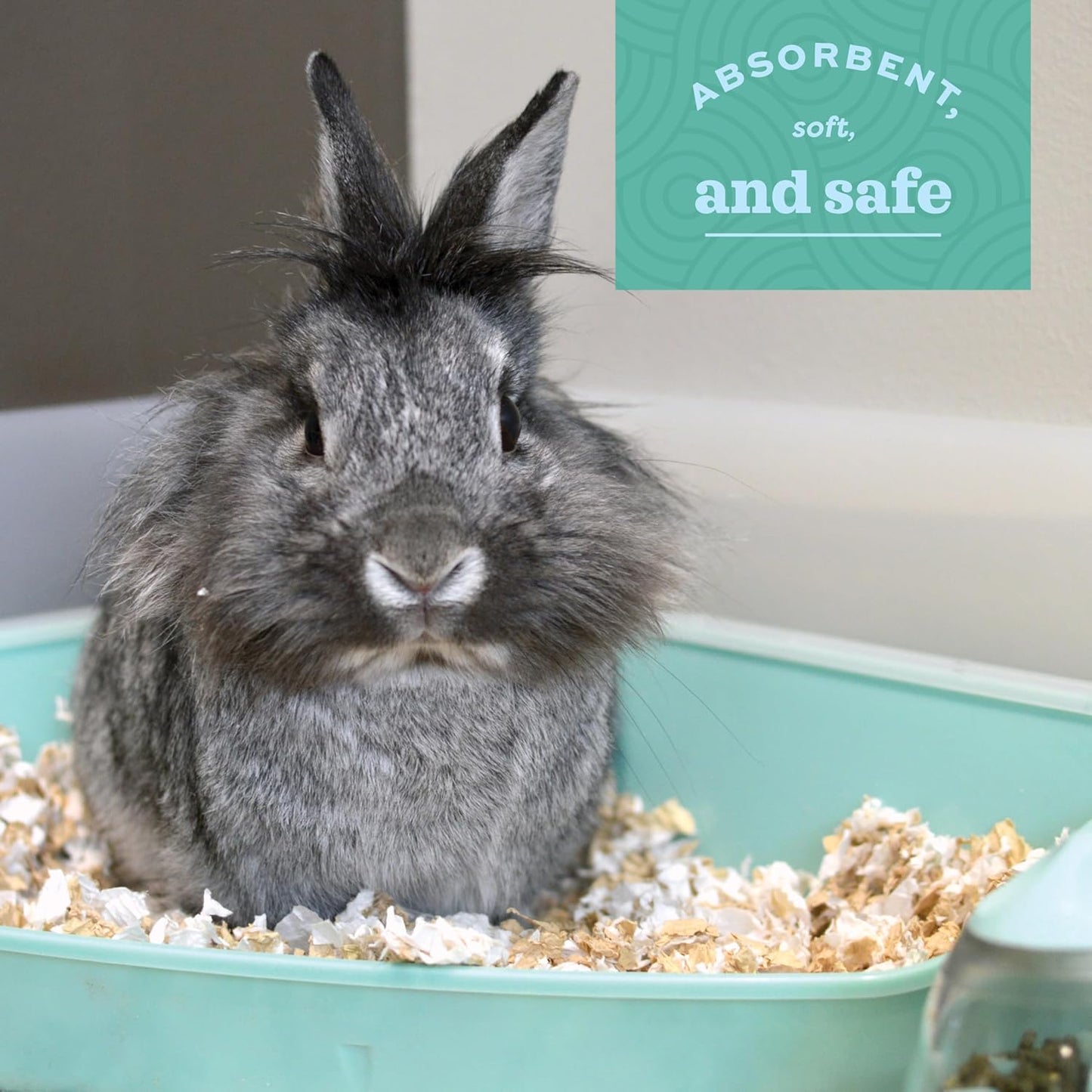 Oxbow Pure Comfort Small Animal Bedding, Odor & Moisture Absorbent Litter for Bunny Litter Box, Low Dust Bedding for Guinea Pig Cage, White Paper, 36 Liter Bag