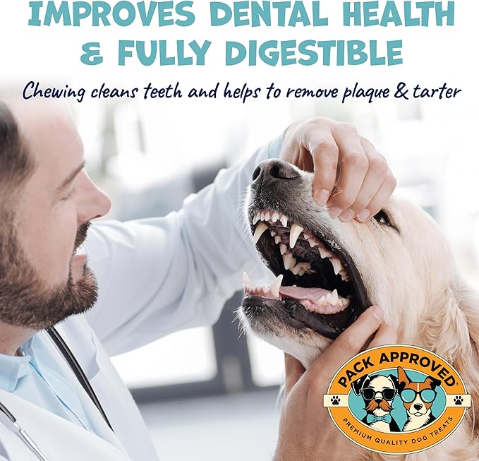 Beef Cheek Rolls for Dogs - Natural & Odor-Free Dog Treats - 5 to 6 Inch Medium Beef Hide Dog Chews - 4 Pack