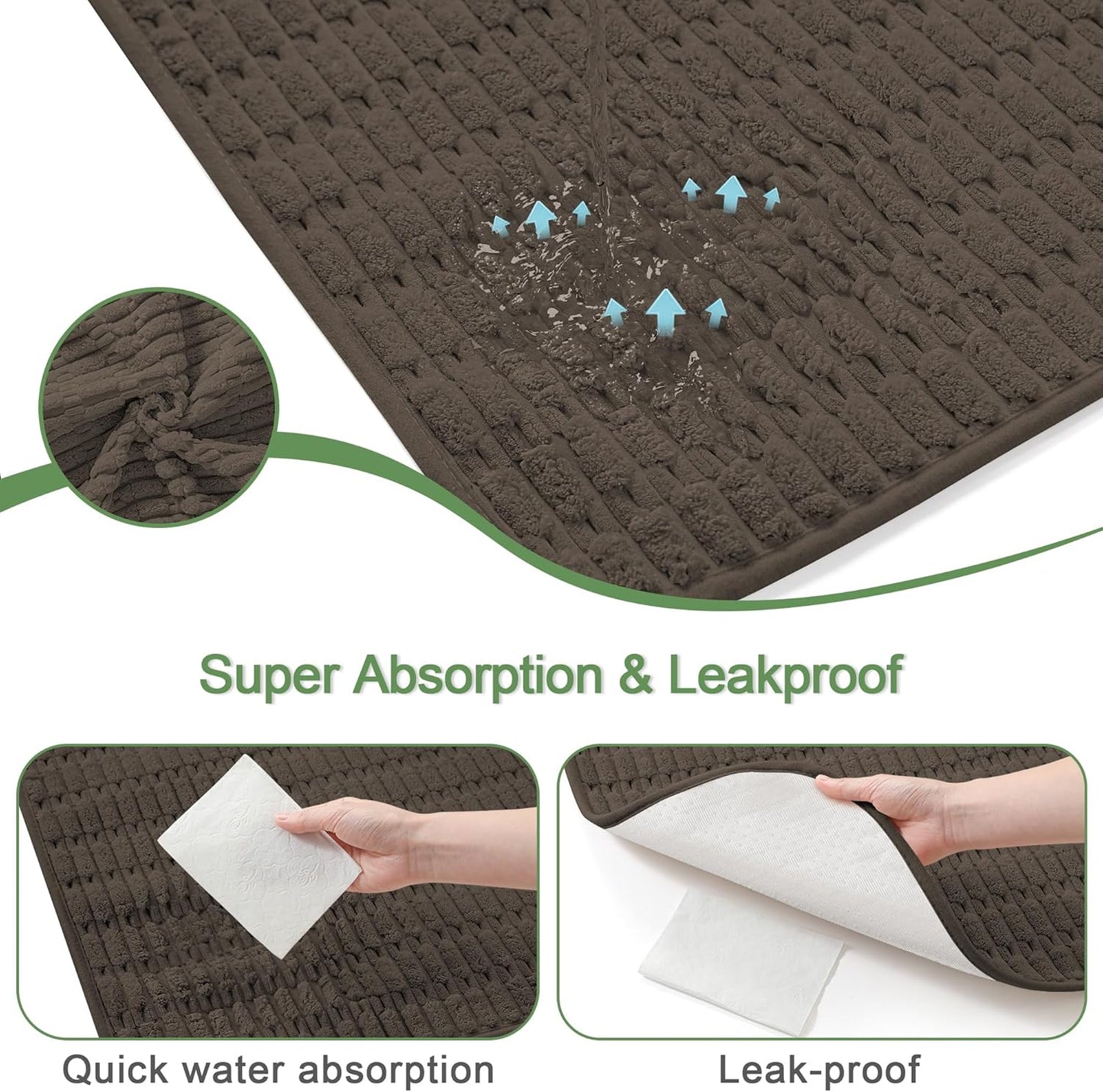 Washable Pee Pads for Dogs, Reusable Puppy Pads Dog Pads, Non-Slip Dog Pee Pads, Leak-Proof Pet Pee Pads Wee Wee Pads for Dogs. (Coffee, 18"x24"(Pack of 2))