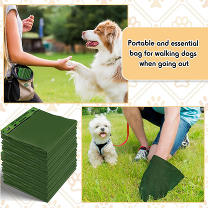 Ireer 5000 Pcs 50 Counts 5000 Pcs Header Bag Bulk Dog Pet Waste Bags Poop Easy Single Pull for Poop Dog Waste Station Fit Hang Hole Dispenser Home Outdoor (Green)