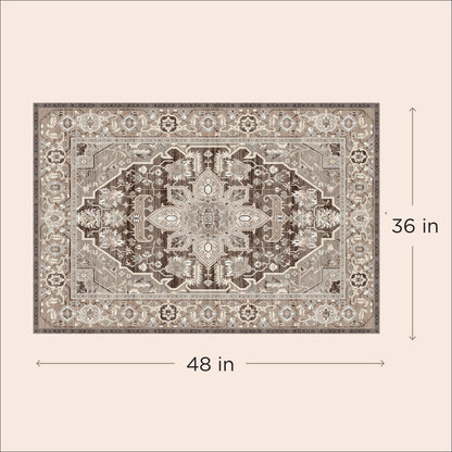 LOVEWAG Washable Dog Pee Pads, 36" x 48", Waterproof, Non-Slip, Super Absorbent, Reusable Machine-Washable, 2-Pack (Caramel Creme)