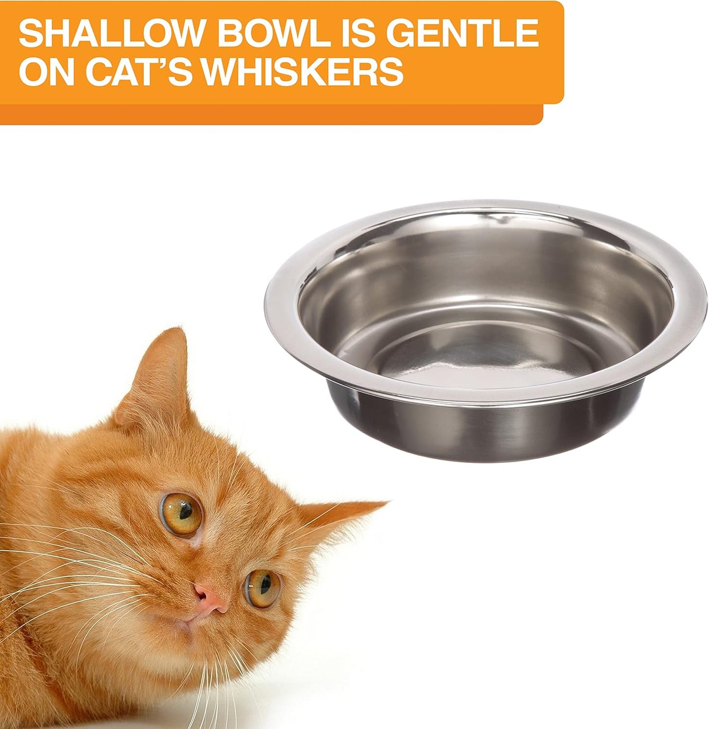 Neater Feeder Deluxe Mess Proof Cat Bowls Elevated for All Breeds – Made in USA – No Spill Raised Cat Bowls for Indoor Cats w/Leg Extensions – Stainless Steel Cat Food and Water Bowl Set - Red