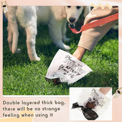 Ireer 500 Pcs Thick Header Dog Waste Bags Bulk Dog Poop Station Refills Pet Waste Bags Thicker Leakproof Disposal No More Warm Yuck Feeling for Home Outdoor Parks Communities Hoas