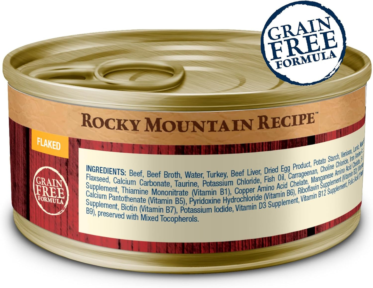 Blue Buffalo Wilderness Rocky Mountain Recipe Flaked Wet Cat Food, Chicken-Free & Grain-Free Recipe, Made with Natural Ingredients, Red Meat in Tasty Gravy, 5.5-oz. Cans (24 Count)