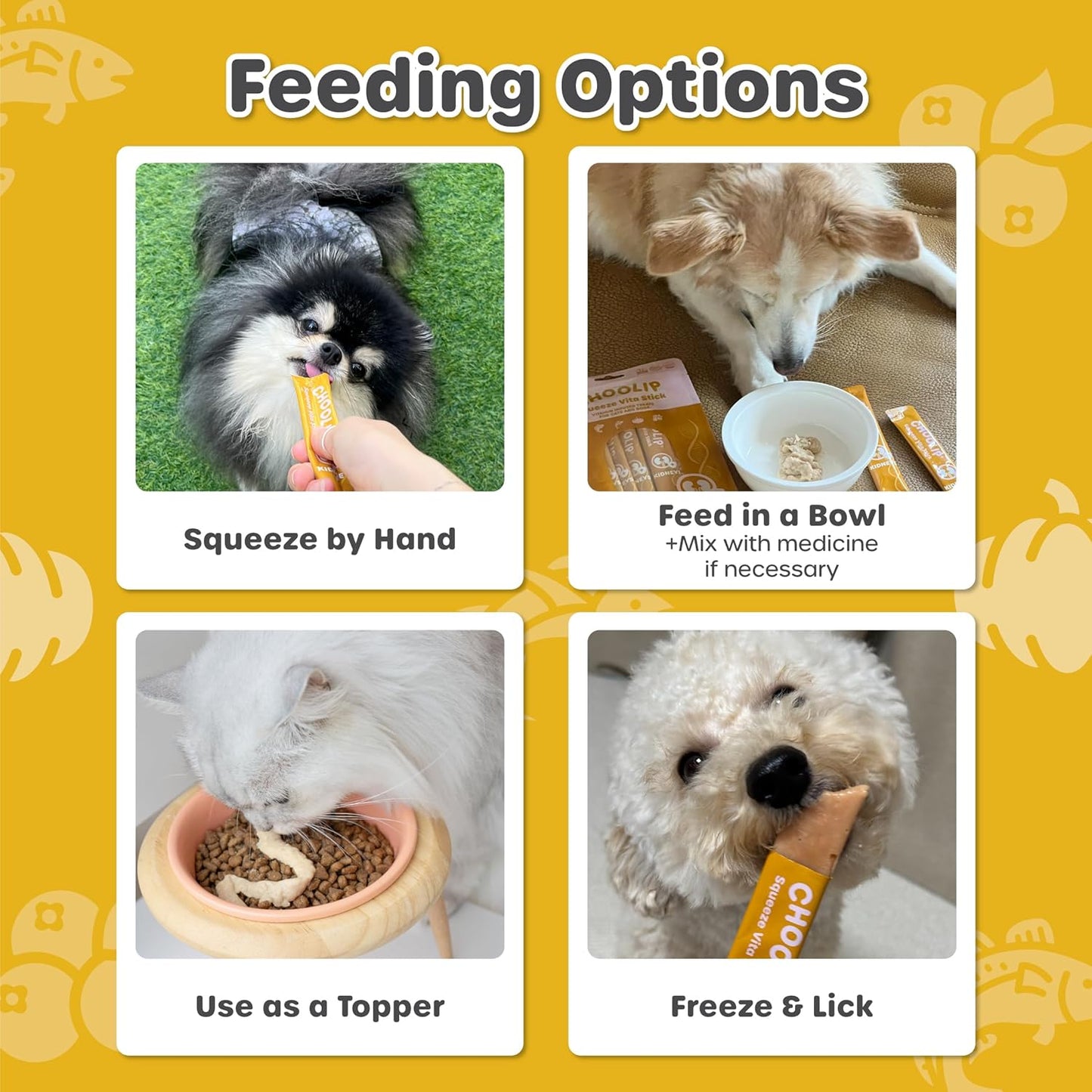 Squeeze Vita Stick Lickable Treats for Dogs & Cats. 7 Kidney Support Sticks with Essential multivitamins. Soft and Tasty Paste for All Life Stages, Supporting Kidney Health