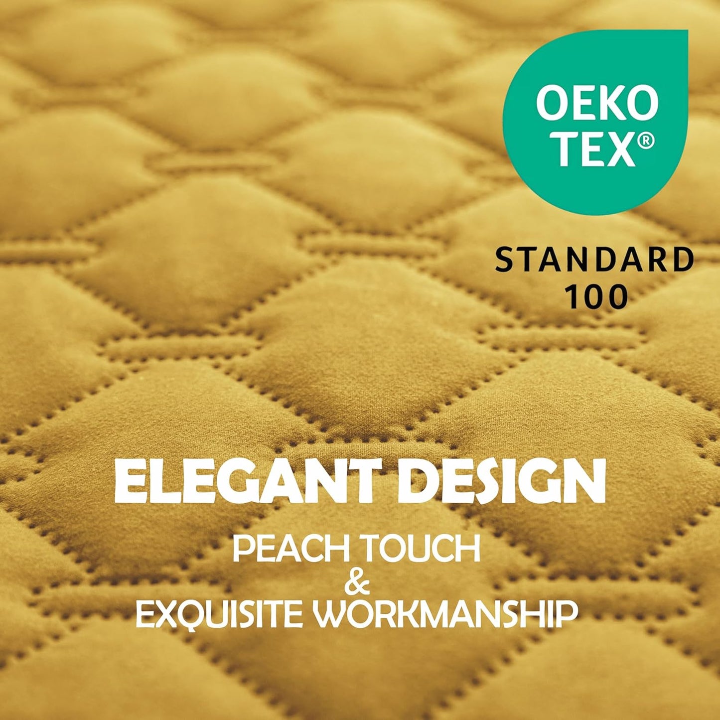 gogobunny 100% Double-Sided Waterproof Dog Bed Cover Pet Blanket Sofa Couch Furniture Protector for Puppy Large Dog Cat, Reversible (30x30 Inch (Pack of 1), Dark Yellow/Light Yellow)