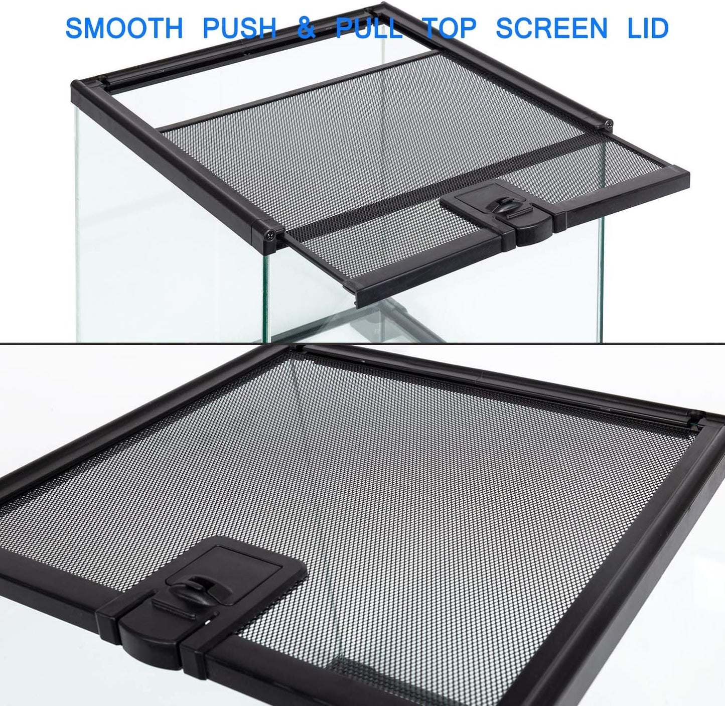 REPTIZOO Small Glass Tank 8 Gallon, Top Opening Terrarium 12" x 12" x 12" Leopard Gecko Tarantula Young Lizard Hermit Crab Frog Insects Breeding Tank