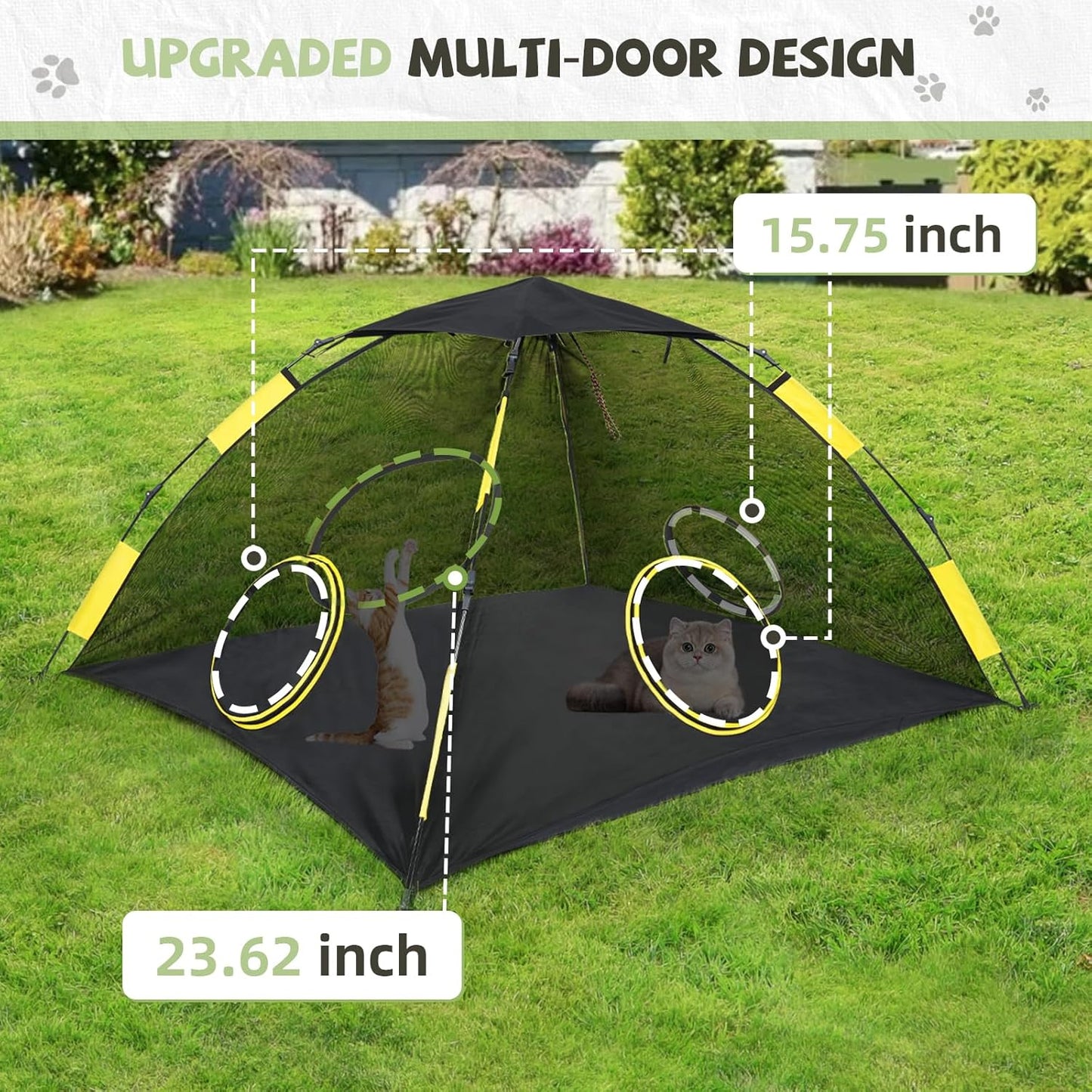 Outdoor Cat Enclosures for Indoor Cats, Outdoor Cat Tent with Tunnel for Multiple Cats, Cat Playpen for Pet Kitty Rabbits Ferrets Puppy and Other Small Animals, (Styles 2)