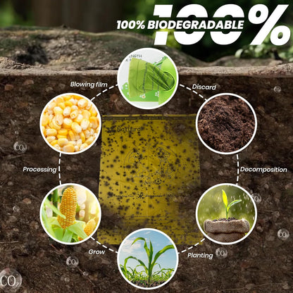 Poop Bags for Dogs-1050 Counts, 70 Rolls With a Free Dispensers, Biodegradable Poop Bags Made of Cornstarch, Size: 9x13 Inch, Extra Thick Strong and 100% Leak Proof (Yellow)