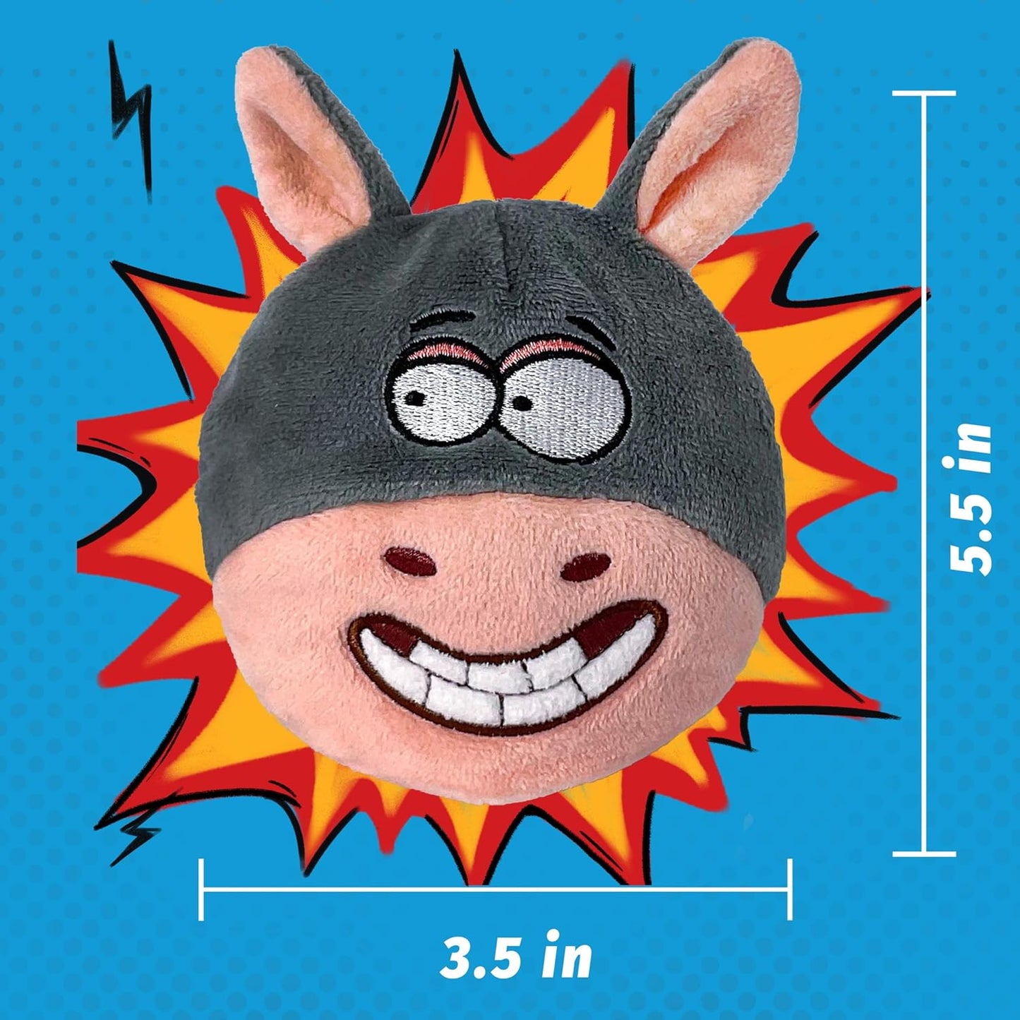 3-in-1 Interactive Dog Toys – Durable No-Stuffing Chew Toy with Squeaky Spiked Ball for Small, Medium & Large Breeds, Dog Toys for Aggressive Chewers