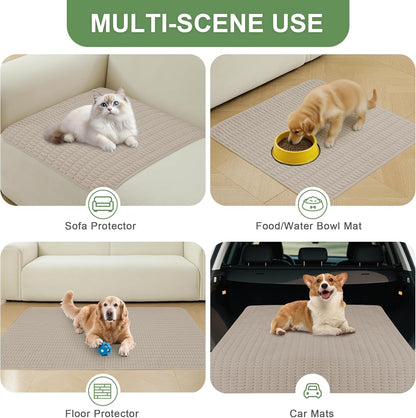 Washable Pee Pads for Dogs, Reusable Puppy Pads Dog Pads, Non-Slip Dog Pee Pads, Leak-Proof Pet Pee Pads Wee Wee Pads for Dogs. (Brown, 18"x24"(Pack of 2))