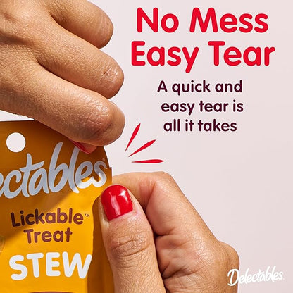 Hartz Delectables Stew Lickable Wet Cat Treats for Adult & Senior Cats, Chicken & Tuna, 1.4 Ounce (Pack of 12)