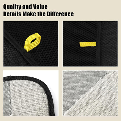 2pcs Pet Hair Removal Gloves, 2 Style Reusable Pet Hair Static Remover Mitt Glove for Cat Dog Sofa Furniture Carpet Curtain Bed Sheet Clothes Car Seat Cleaning Tool (Regular & Five Finger Style)