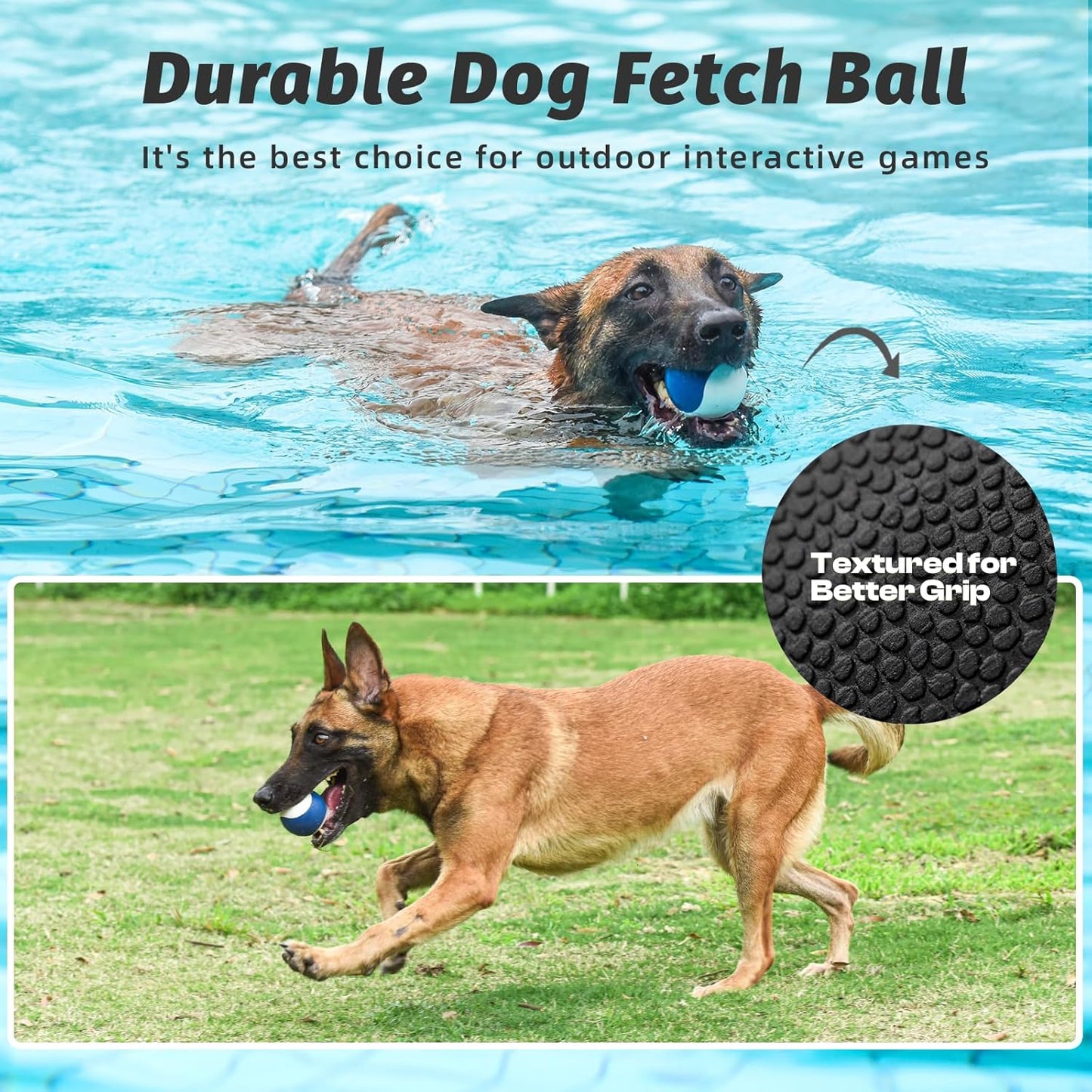 Squeaky Floating Dog Toy – Interactive Water Ball for Fetch & Pool Play, Durable Cognitive Ball for Smart Dogs,Ideal for Medium & Large Dogs
