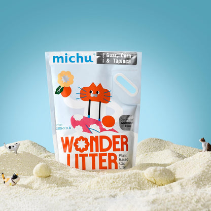 Tofu Cat Litter Natural Clumping Tofu Cat Litter 5.5lb/88oz 5 Scents (Watermelon + Wonder Litter, 2 Pack)