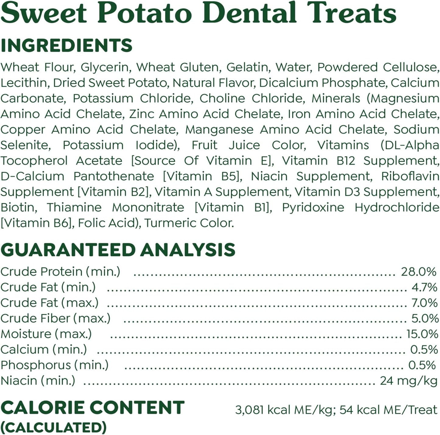 Greenies Petite Dental Dog Treats, Sweet Potato Flavor, 12 oz. Pack (20 Treats)