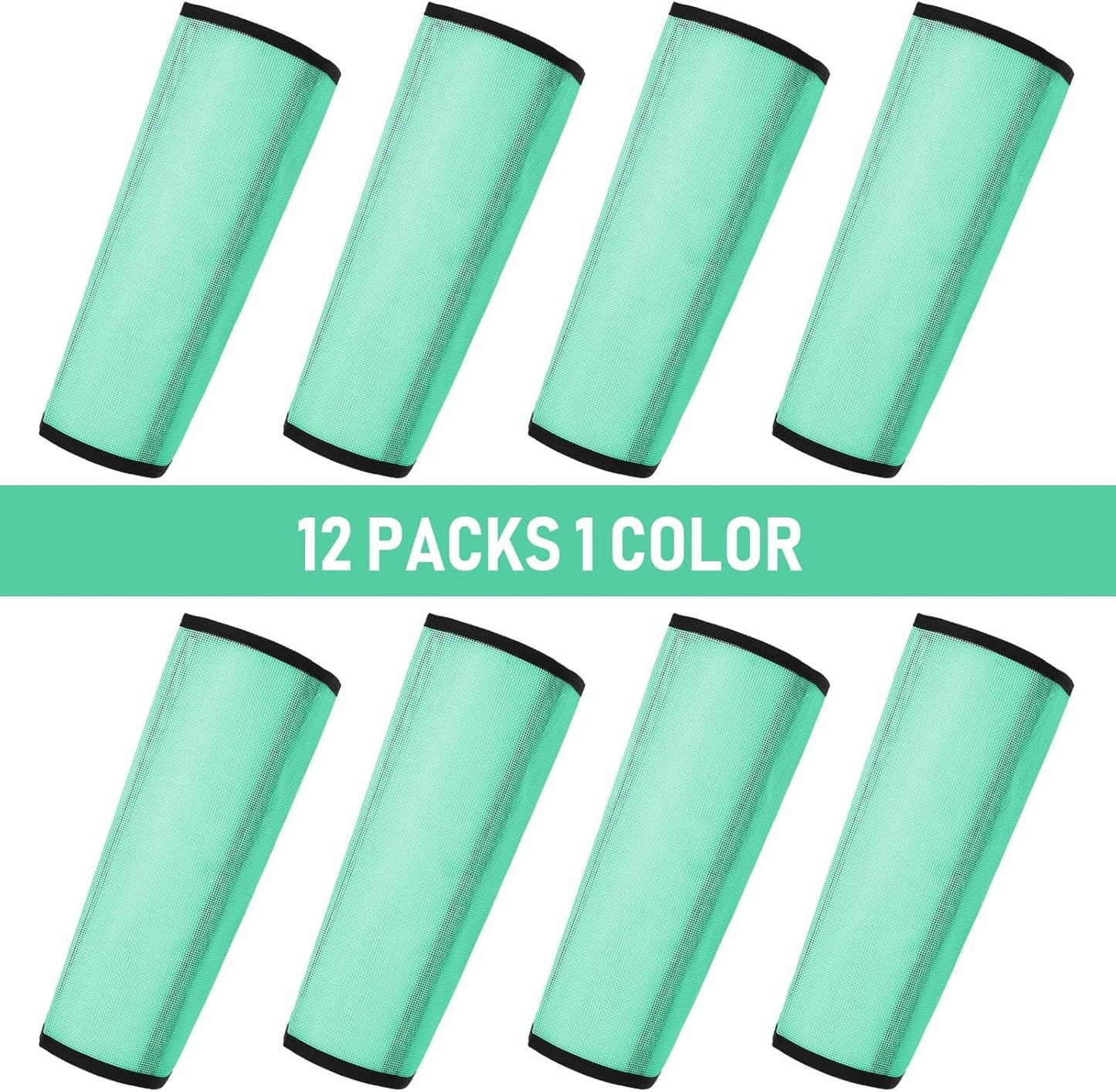 Jexine 12 Fly Boots for Horse Set of 12 Loose Breathable Mesh Horse Fly Sheets Protective Horse Leg Wraps Leggings for Preventing Flies and Mosquitoes Bites(Green)