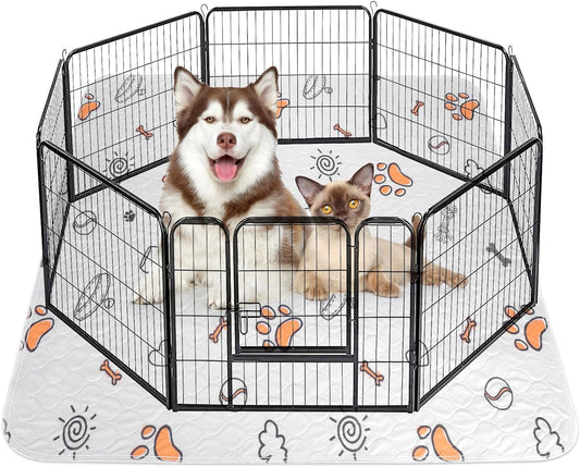 Washable Pee Pads for Dogs, Extra Large 72"x72" Super Absorbent Reusable Training Dog Pads, 100% Waterproof Non-Slip Dog Mat for Training, Whelping, Housebreaking, Incontinence, for Playpen, Crate