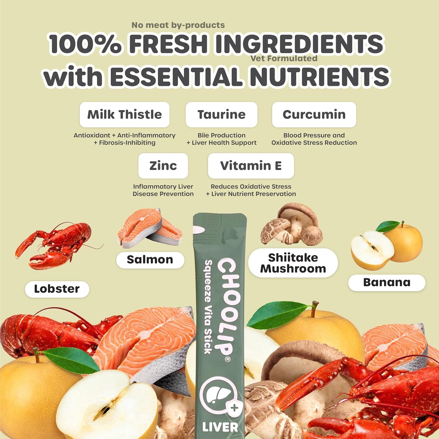 Grab & Go Squeeze Vita Stick Lickable Treats for Dogs & Cats. 49 Liver Support Sticks with Essential multivitamins. Soft and Tasty Paste for All Life Stages, Supporting Liver Health