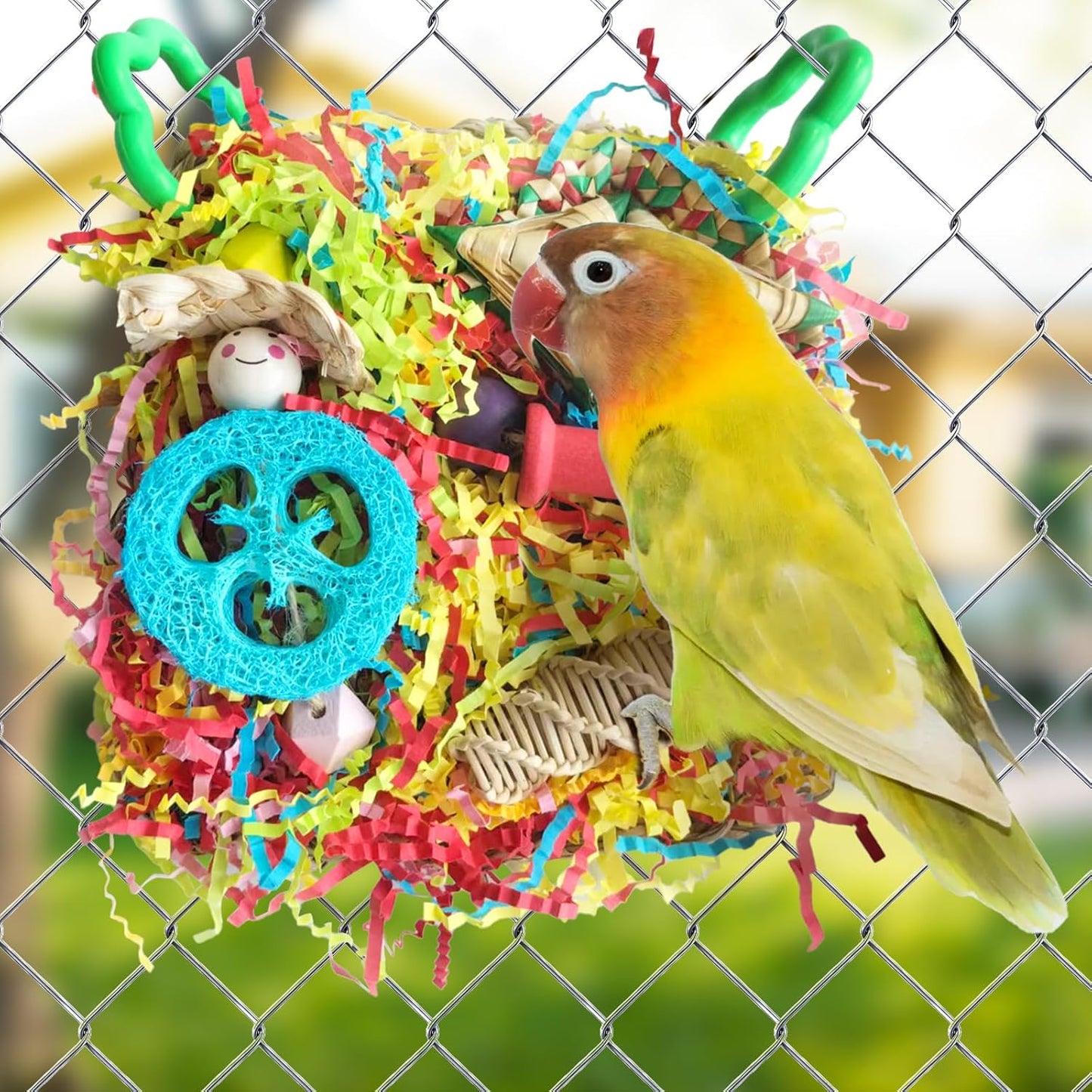 Bird Toys For Cockatiels, Tyotrbs Bird Toys For Conures Parakeet Toy BirdsToy For Parrots Birds Foraging Toy ParrotToys BirdCage Accessories Lovebird Cage Accessories for Small Birds